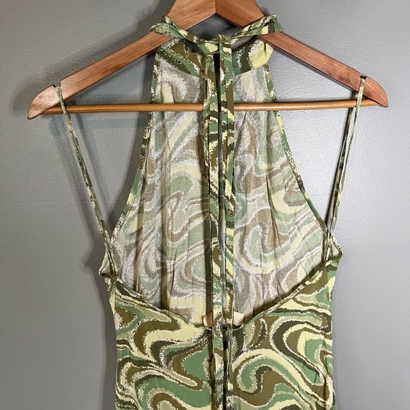 INDAH Ingrid Halter Maxi Imagine Green Swirl Wave - Picture 9 of 12